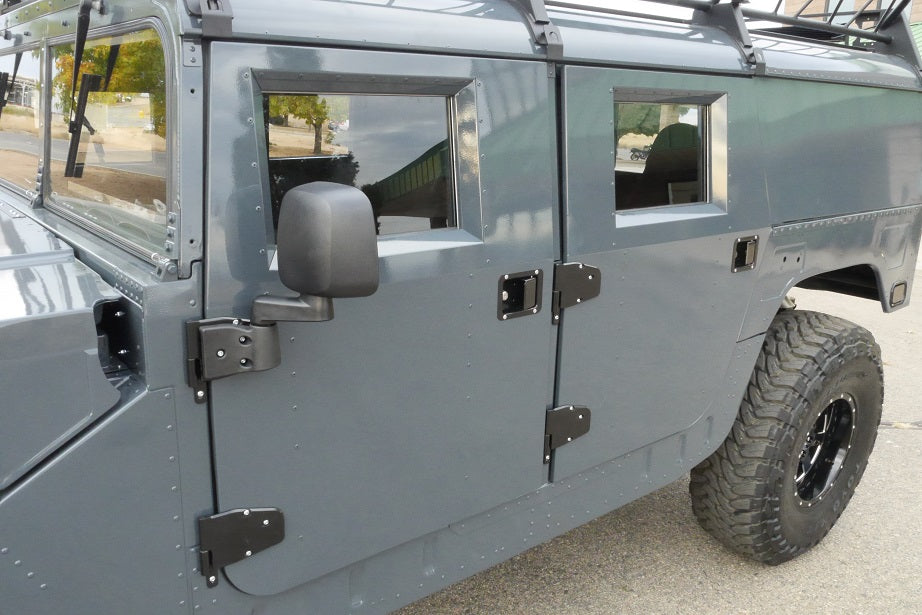 Humvee aftermarket hinges and mirror
