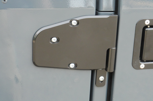 Humvee aftermarket billet aluminum hinges for factory Humvee or our aftermarket doors.