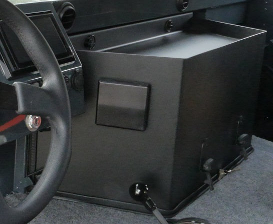 Closeup of humvee engine cover (dog house) for Duramax conversion