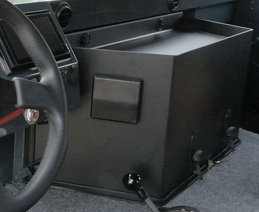Closeup of humvee engine cover (dog house) for Duramax conversion