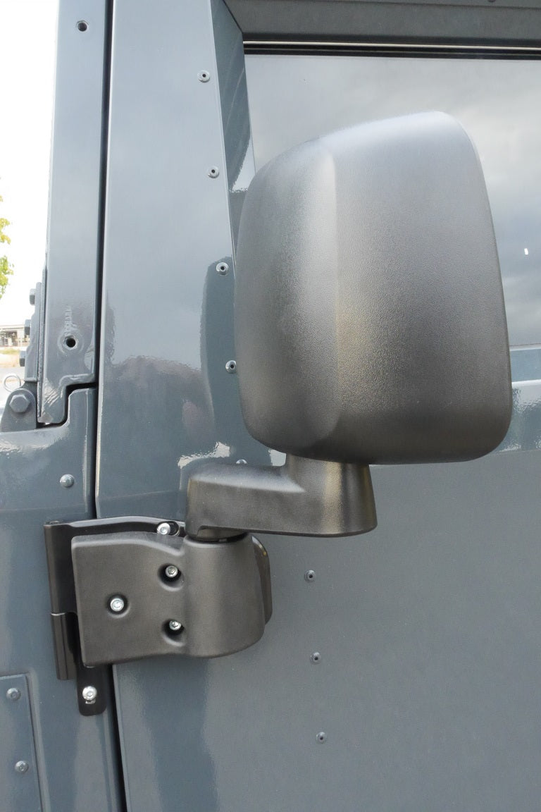 Humvee after market mirror with hinge mount