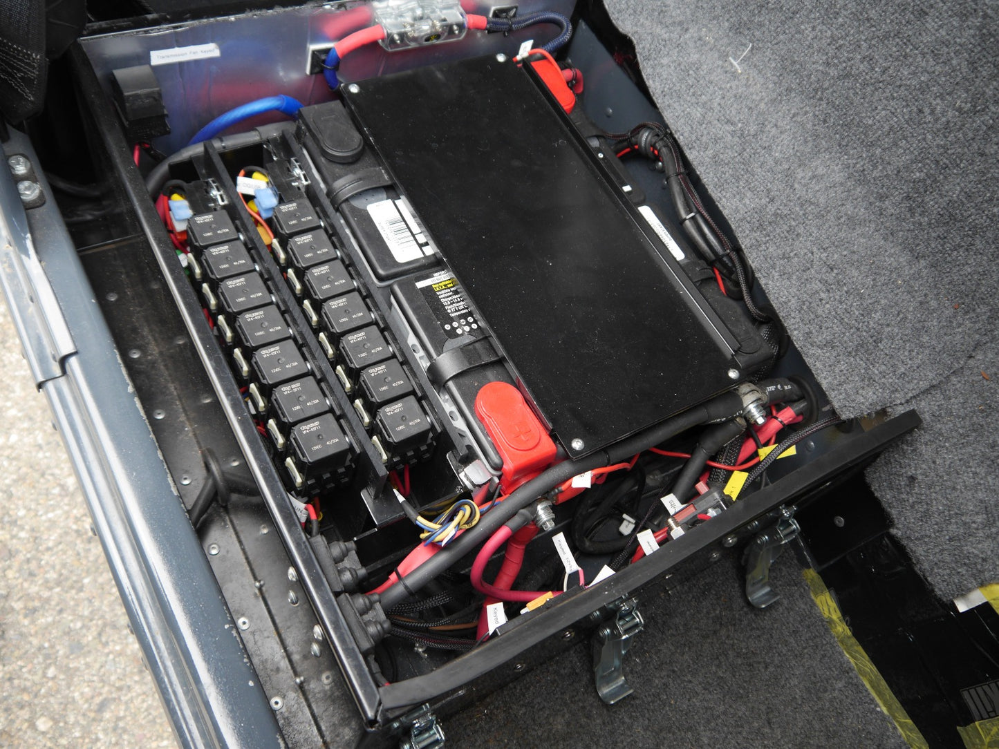 Seat base, Passenger front, battery box enclosure